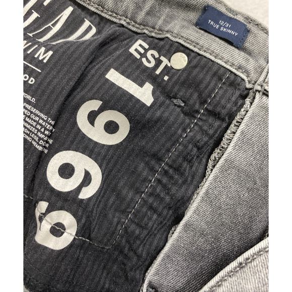 GAP 1969 Jeans Womens Size 12 Faded Black‎ Denim True Skinny Stretch - Picture 4 of 16